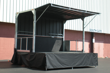 16'x12' stage in a bandshell configuration